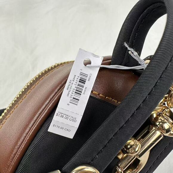 Coach Mini Court Backpack Bag Charm Keychain In Signature Canvas Brown CX066 NWT - Picture 7 of 10